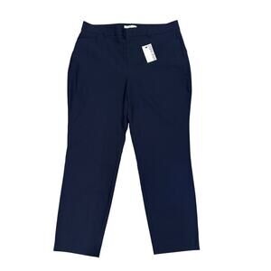 Nine West Slim Ankle Dress Pants Navy Blue Size 18 NWT Workwear Office Career
